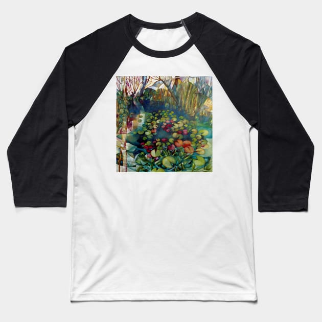 water lillies Baseball T-Shirt by betta